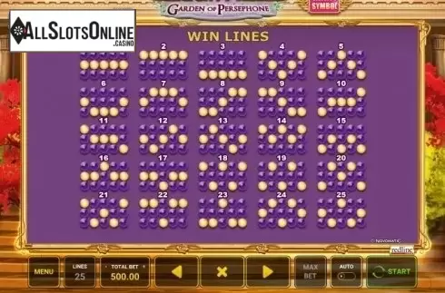 Lines. Almighty Reels - Garden of Persephone from Greentube