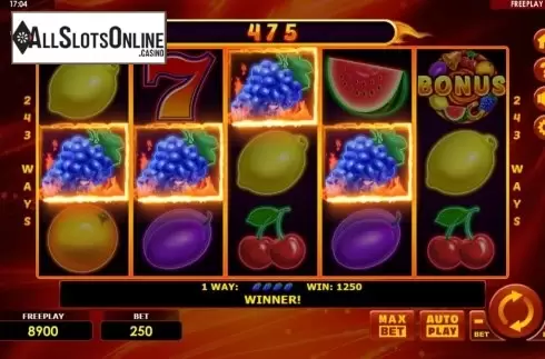 Win Screen 3. All Ways Hot Fruits from Amatic Industries