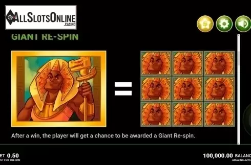 Paytable. Amazing Aztecs from JustForTheWin