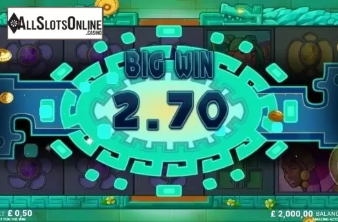 Big Win Screen. Amazing Aztecs from JustForTheWin