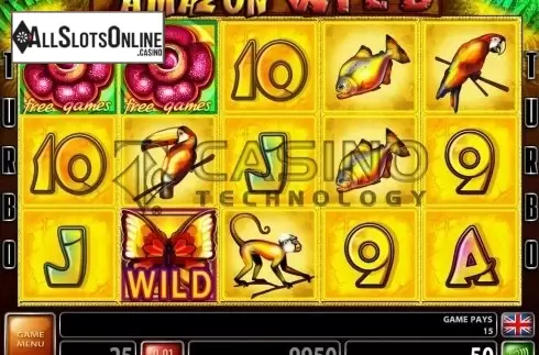 Screen2. Amazon Wild (CT) from Casino Technology