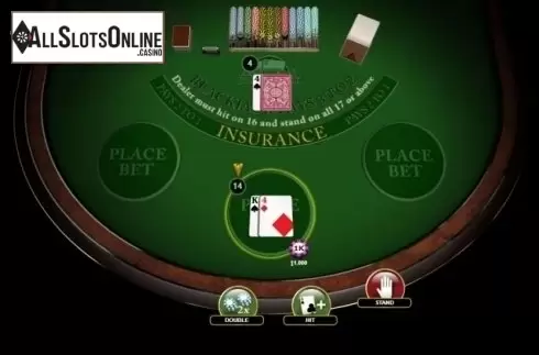 Game Screen 2. American Blackjack (Habanero) from Habanero