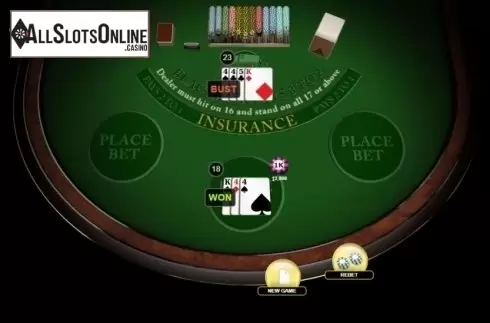 Game Screen 4. American Blackjack (Habanero) from Habanero