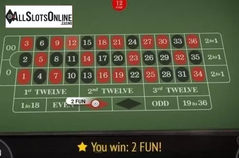 Win Screen. American Roulette (BGaming) from BGAMING