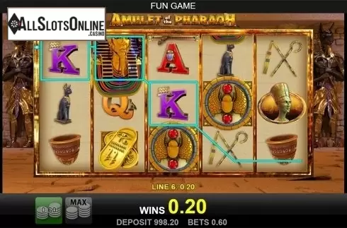 Win screen. Amulet of the Pharaoh from edict