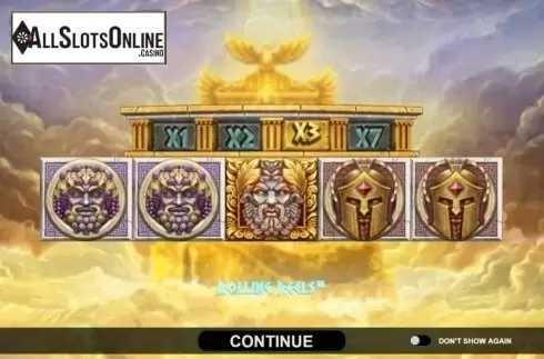 Start Screen. Ancient Fortunes: Zeus from Triple Edge Studios