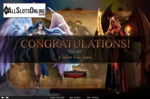 Free Spins Triggered. Angels vs Demons from Thunderspin