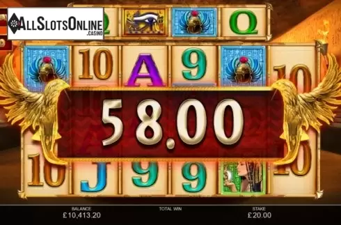 Win Screen. Anubis Wild Megaways from Inspired Gaming