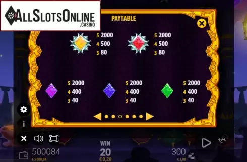 Paytable 3. Arabian Dream from Zeus Play