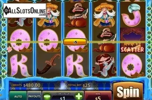 Win screen. Arabian Oasis from MultiSlot