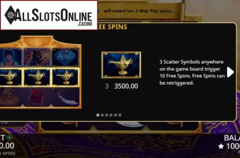Features. Arabian Spins from Booming Games