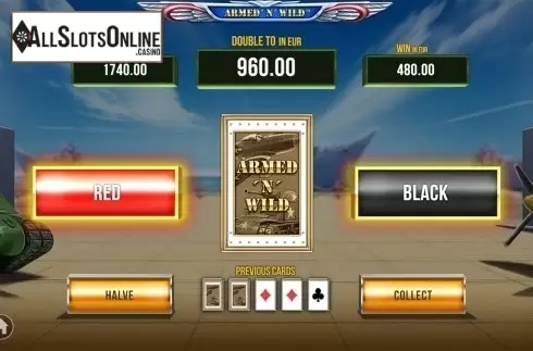 Gamble game screen 2. Armed 'N' Wild from SYNOT