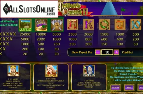 Screen2. Arthur's Quest II from Amaya