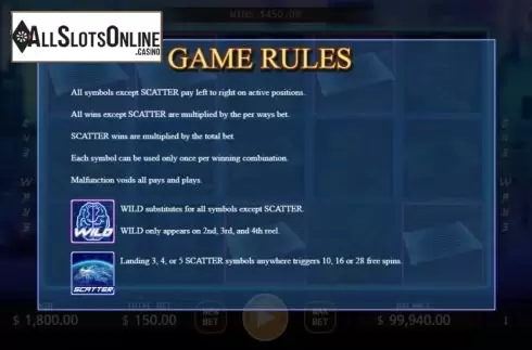 Special Symbols Screen. Artificial Intelligence from KA Gaming