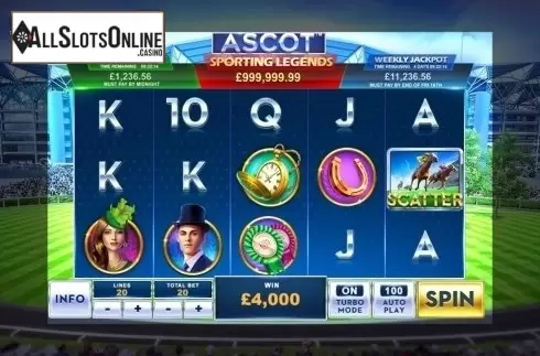 Reel Screen 1. Ascot - Sporting Legends from Playtech