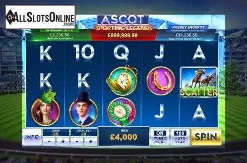 Reel Screen 3. Ascot - Sporting Legends from Playtech