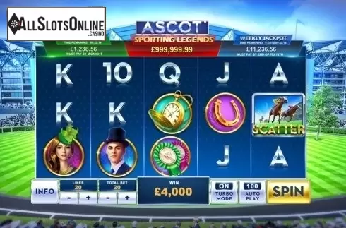 Reel Screen 4. Ascot - Sporting Legends from Playtech