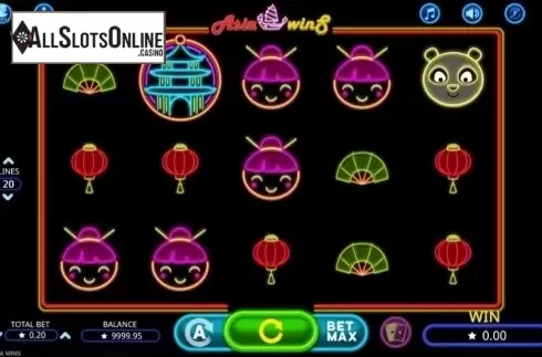 Game Workflow screen. Asia Wins from Booming Games