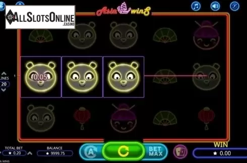 Win screen. Asia Wins from Booming Games