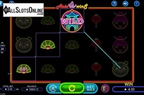 Wild Low Win screen. Asia Wins from Booming Games