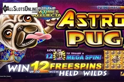 Intro screen. Astro Pug from Lightning Box