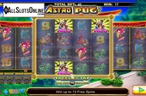 Win screen. Astro Pug from Lightning Box
