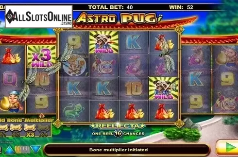 Multiplier win screen. Astro Pug from Lightning Box
