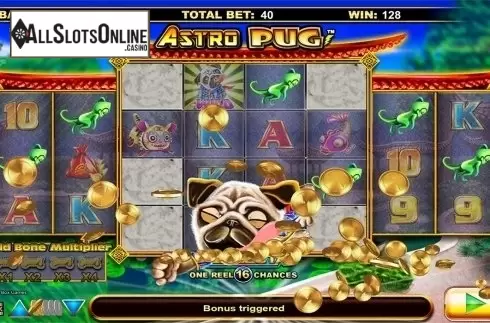 Free spins win screen. Astro Pug from Lightning Box