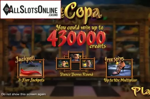 Game features. At the Copa from Betsoft