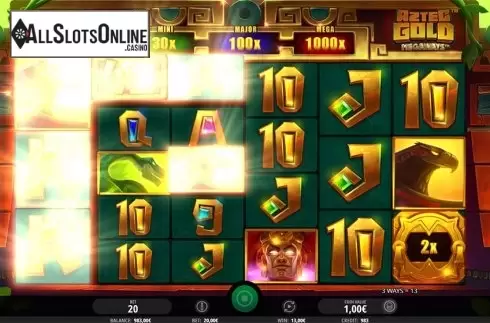 Game workflow . Aztec Gold Megaways from iSoftBet