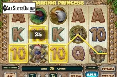 Screen 4. Aztec Warrior Princess from Play'n Go
