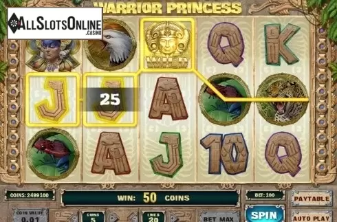 Screen 6. Aztec Warrior Princess from Play'n Go