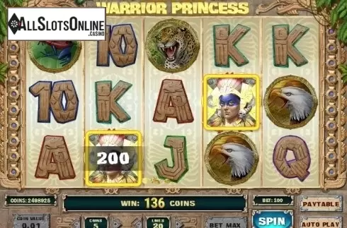 Screen 7. Aztec Warrior Princess from Play'n Go