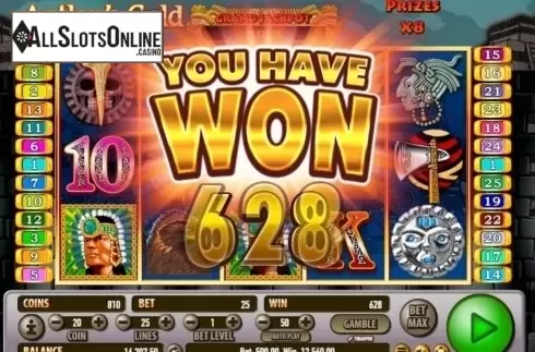 Win Screen 3. Aztlan's Gold from Habanero