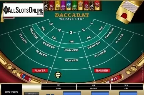 Game Screen. Baccarat (Microgaming) from Microgaming