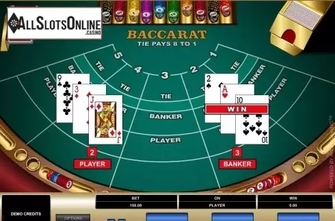 Game Screen. Baccarat (Microgaming) from Microgaming