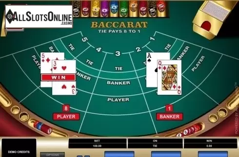 Game Screen. Baccarat (Microgaming) from Microgaming