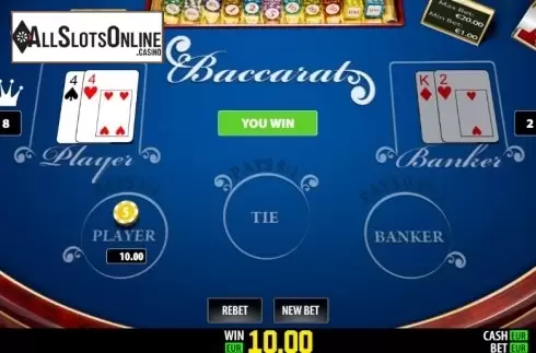 Win screen 2. Baccarat Pro (World Match) from World Match