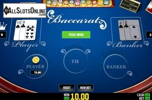 Win screen 3. Baccarat Pro (World Match) from World Match