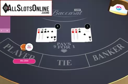 Win Screen. Baccarat VIP (FunFair) from FunFair