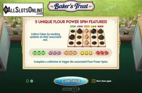 Intro screen 2. Baker's Treat from Play'n Go