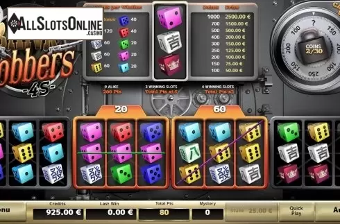 Win Screen. Bank Robbers 4S from Air Dice