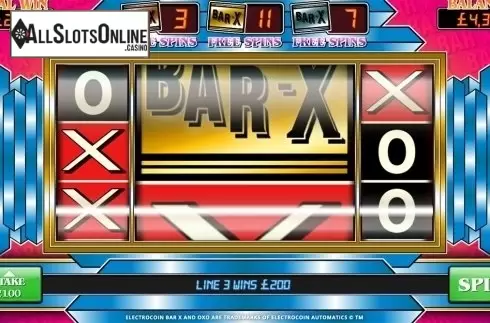Win screen. Bar X Colossal from Slingo Originals
