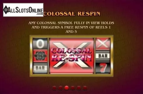 Paytable 3. Bar X Colossal from Slingo Originals