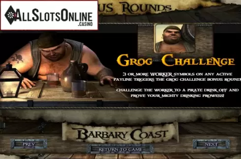 Paytable 4. Barbary Coast from Betsoft