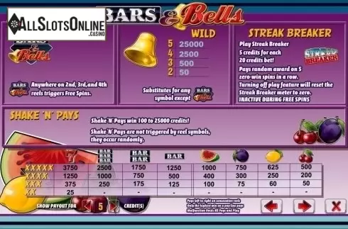 Screen2. Bars and Bells from Amaya