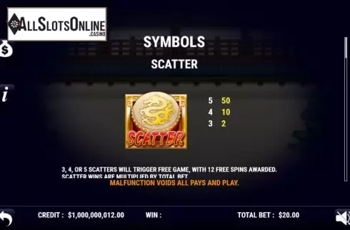 Paytable 1. Battle For Love from Slot Factory
