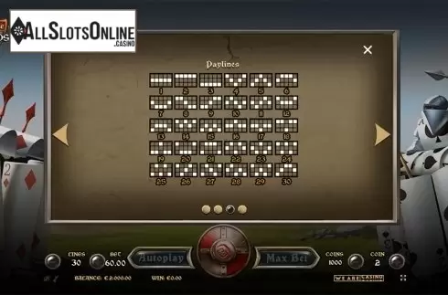Paytable 3. Battle of Cards from We Are Casino