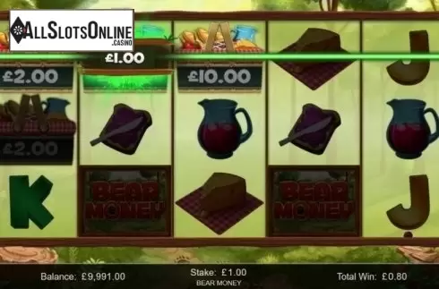 Win Screen. Bear Money from Inspired Gaming