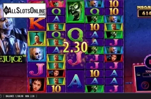 Win Screen. Beetlejuice Megaways from Barcrest